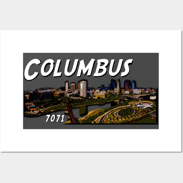 Columbus Comic Book City Wall Art by 7071